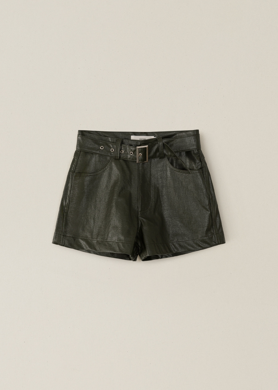 leather short pants | OHOTORO