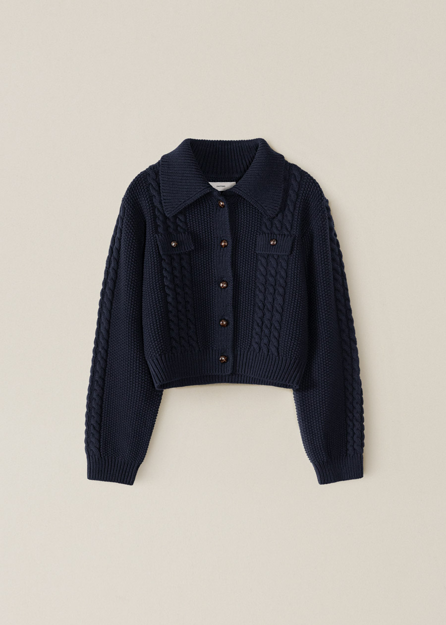 ohotoro  cable Knit (Navy)